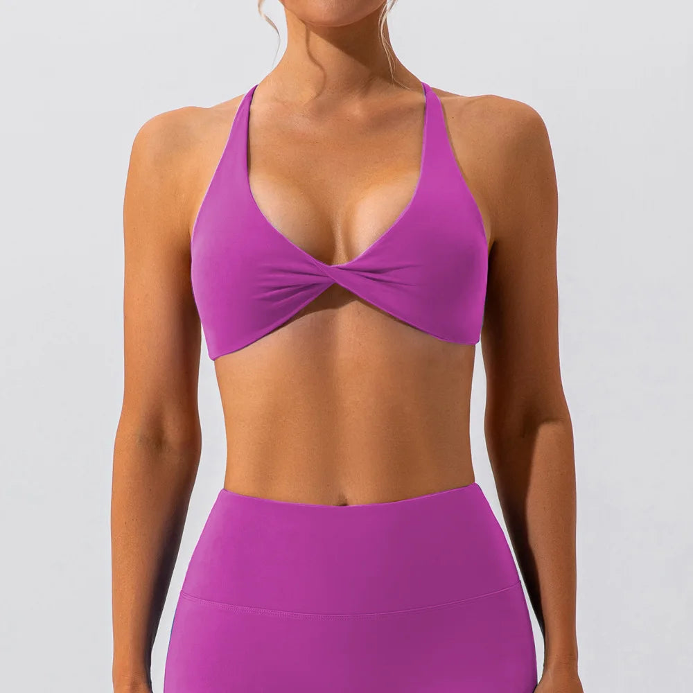 Twist Front with Crossback Sports Bra