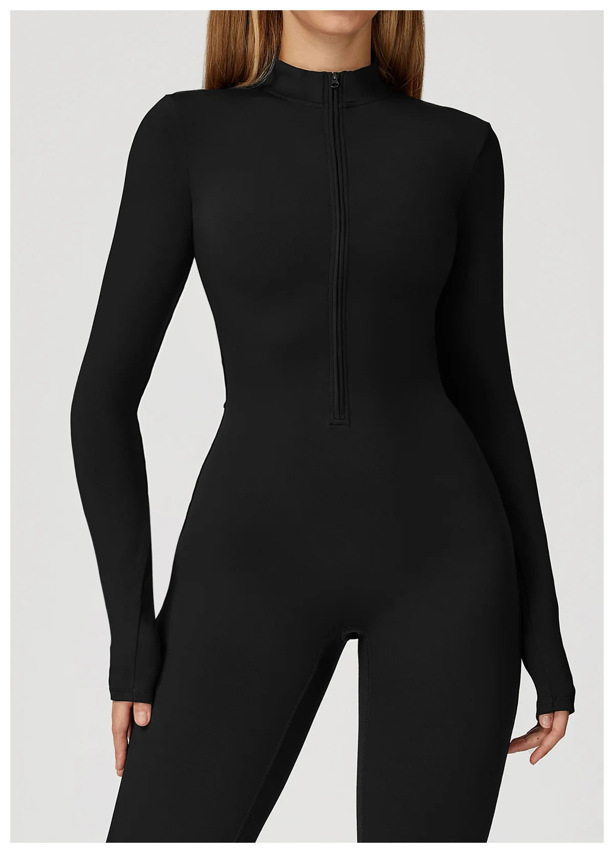 SculptEase Fleece-Lined Long-Sleeve Jumpsuit