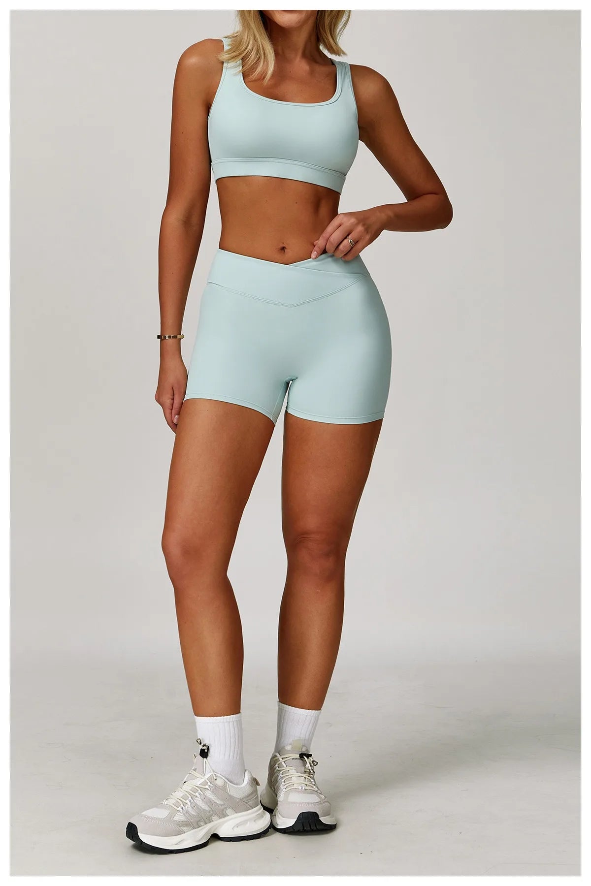 2-Piece Pastel Workout Shorts Set