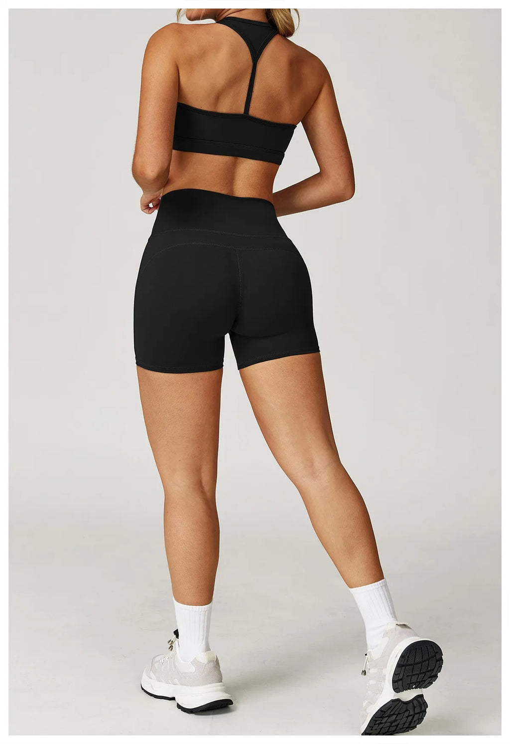 Bare Feel High-Waist Compression Gym Shorts