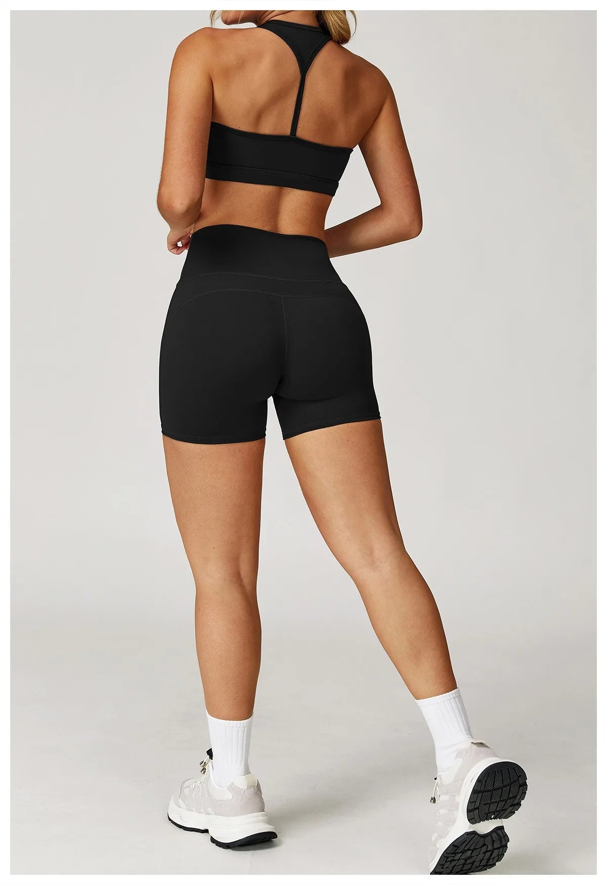 Bare Feel High-Waist Compression Gym Shorts