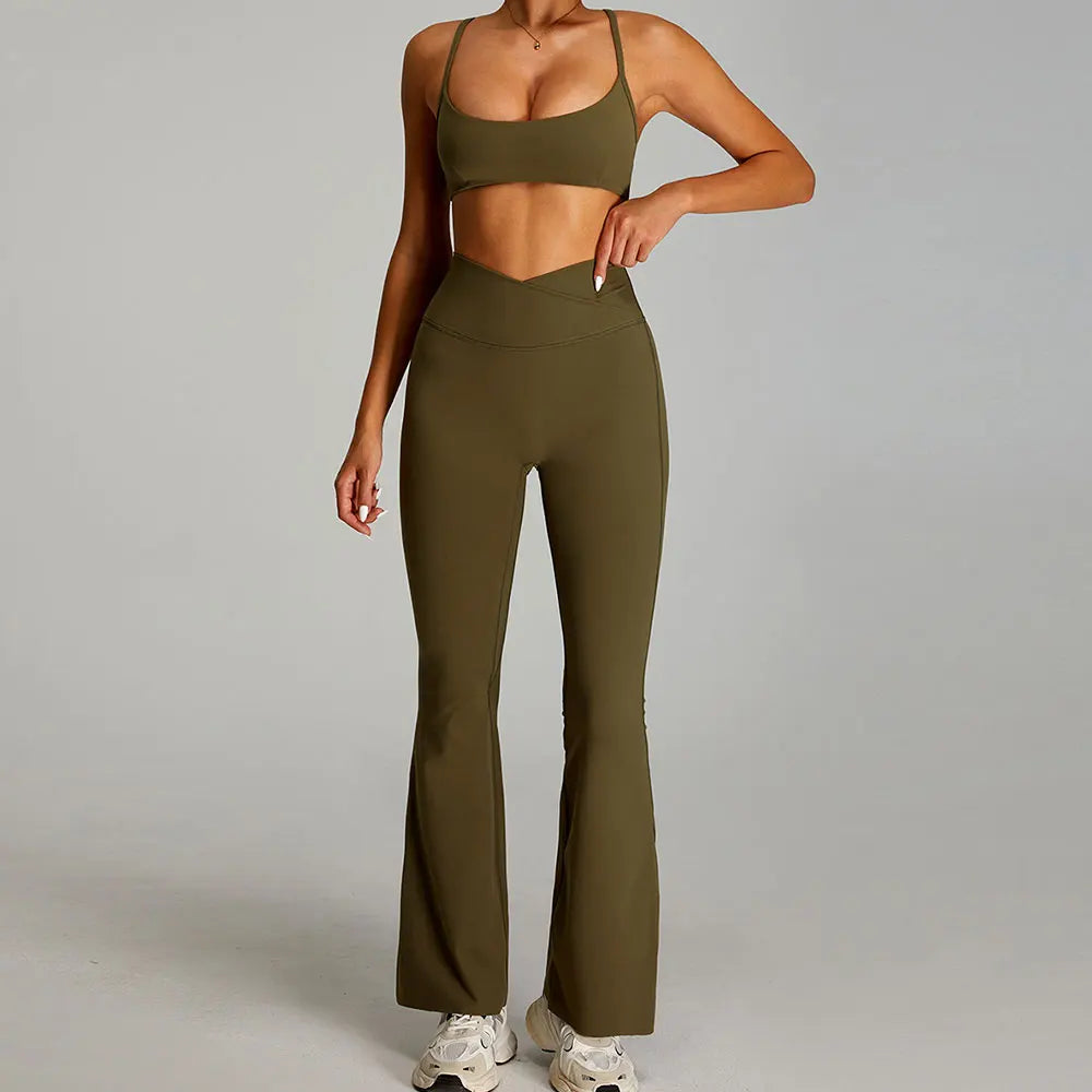 Siena Sculpt Set | Contour Crop & Flared Bottoms