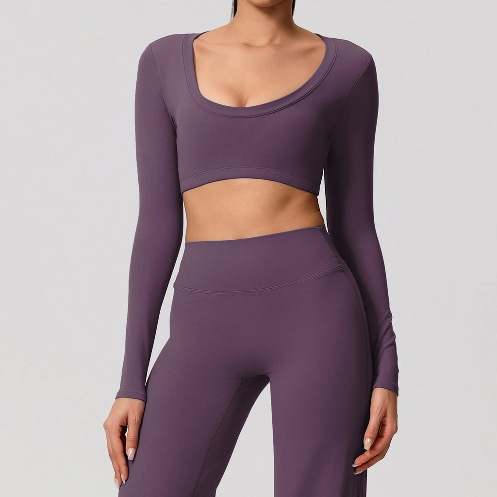 Naked Feeling Long Sleeve Backless Top