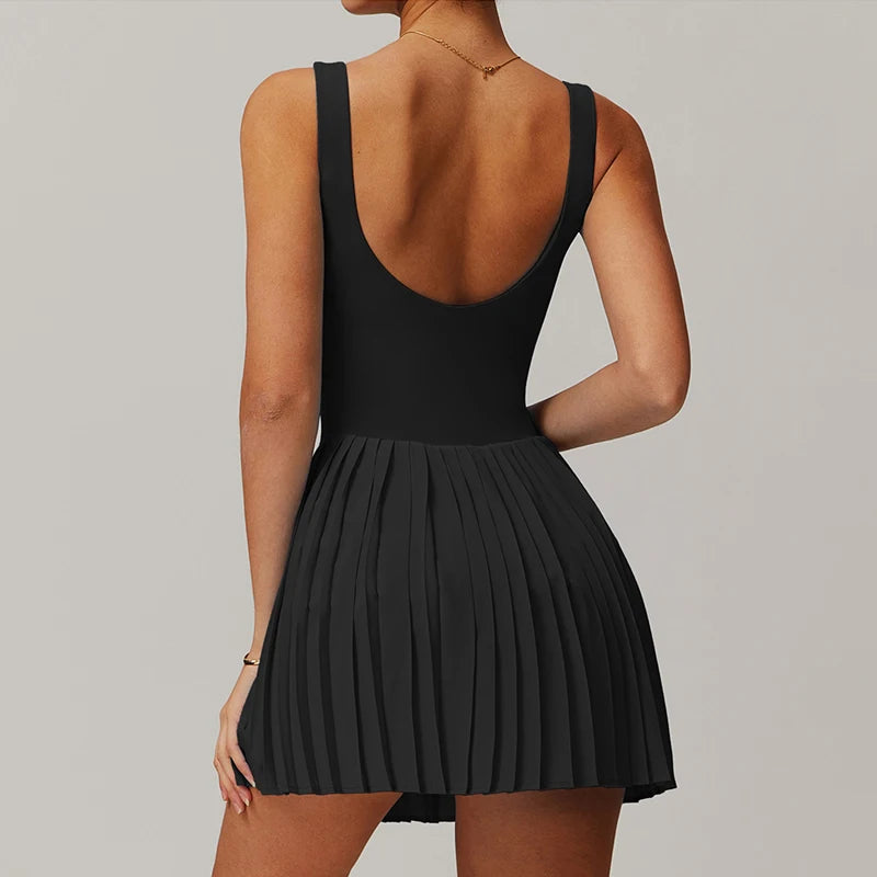 Square-Neck Tennis Dress