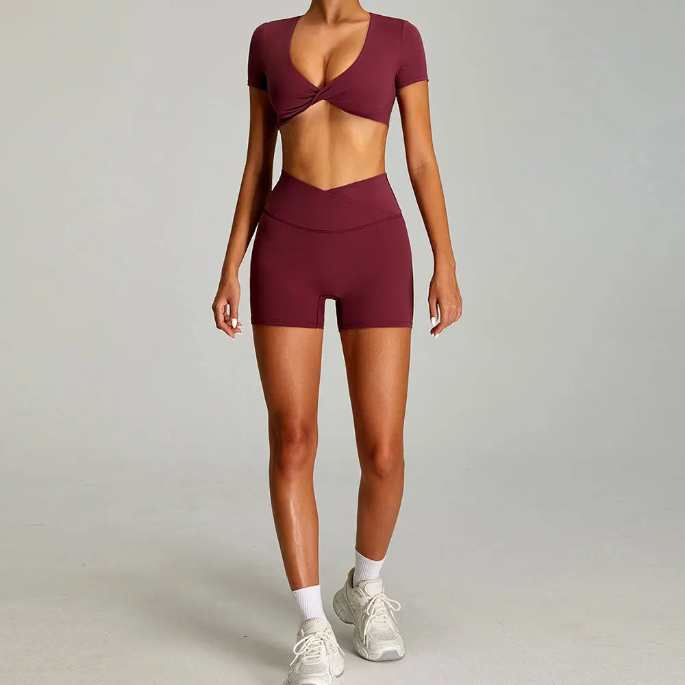 Siena Sculpt Set | Twist Front Crop & Shorts