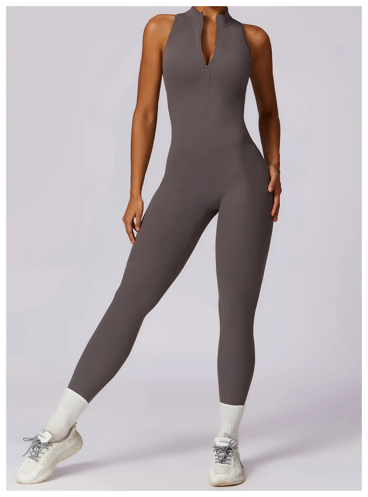 V-Back Sculpt Sleeveless Jumpsuit