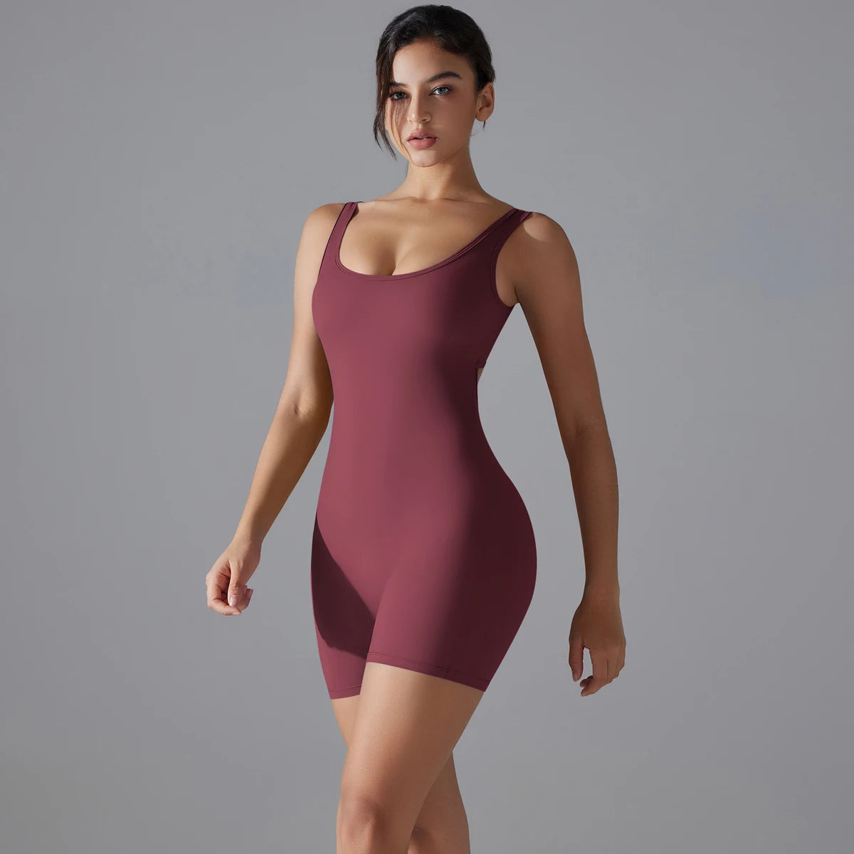 V-Back Scrunch Sports Jumpsuit