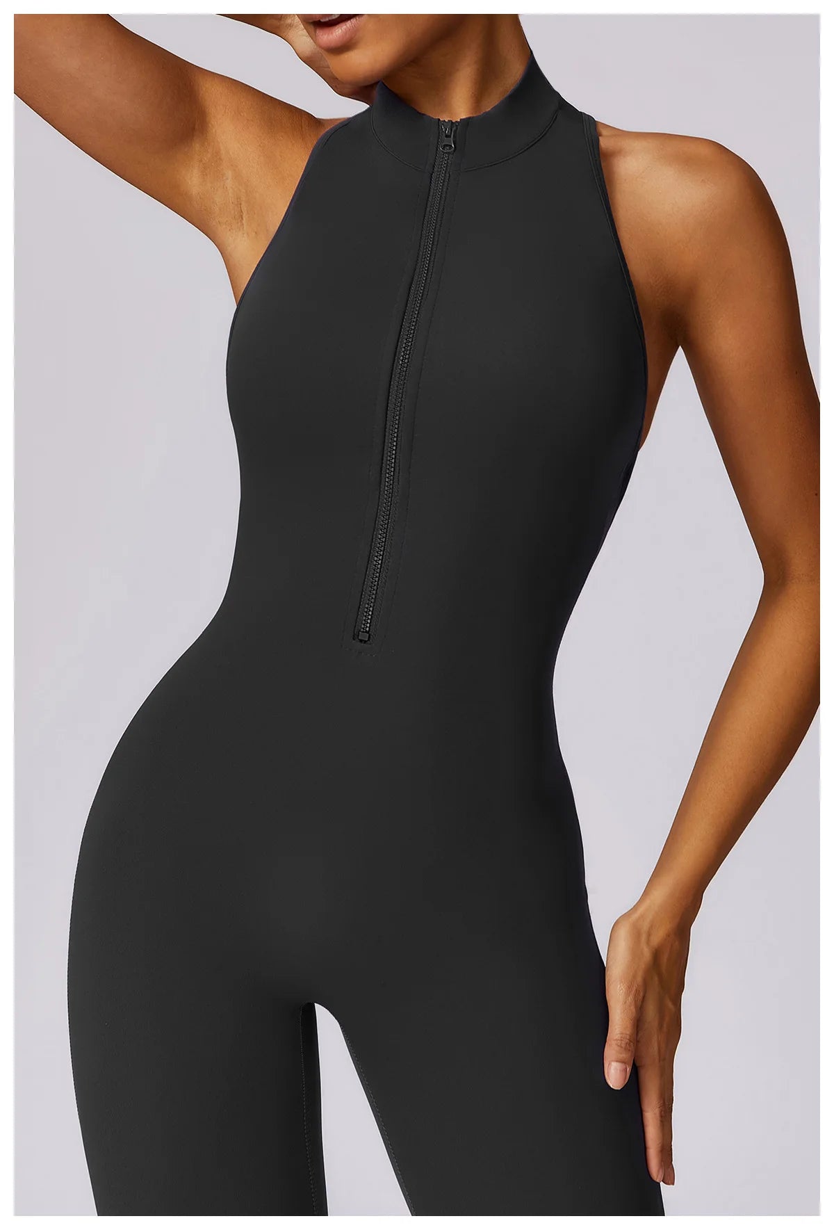 V-Back Sculpt Sleeveless Jumpsuit