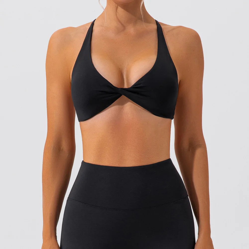 Twist Front with Crossback Sports Bra