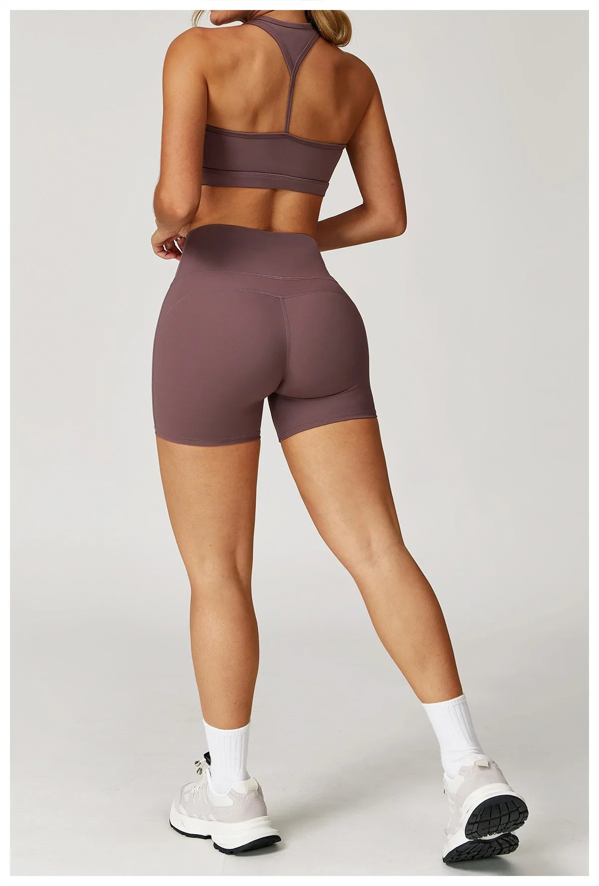Bare Feel High-Waist Compression Gym Shorts