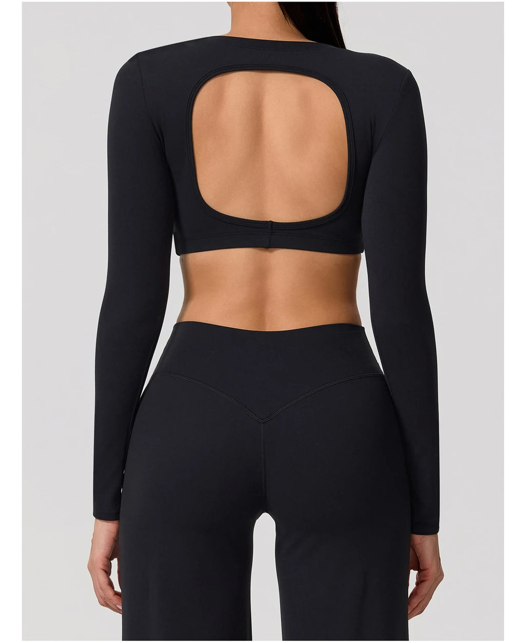 Naked Feeling Long Sleeve Backless Top