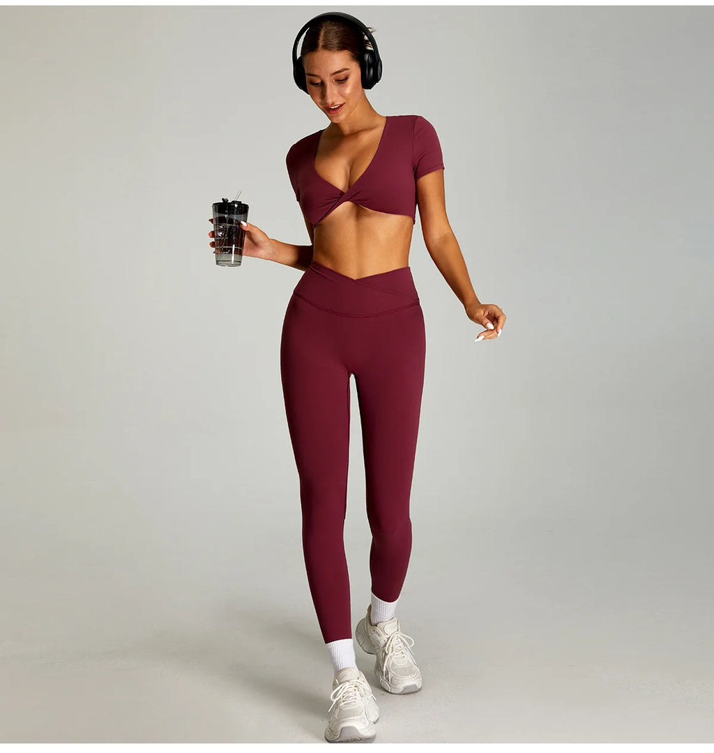 Siena Sculpt Set | Twist Front Crop & Leggings