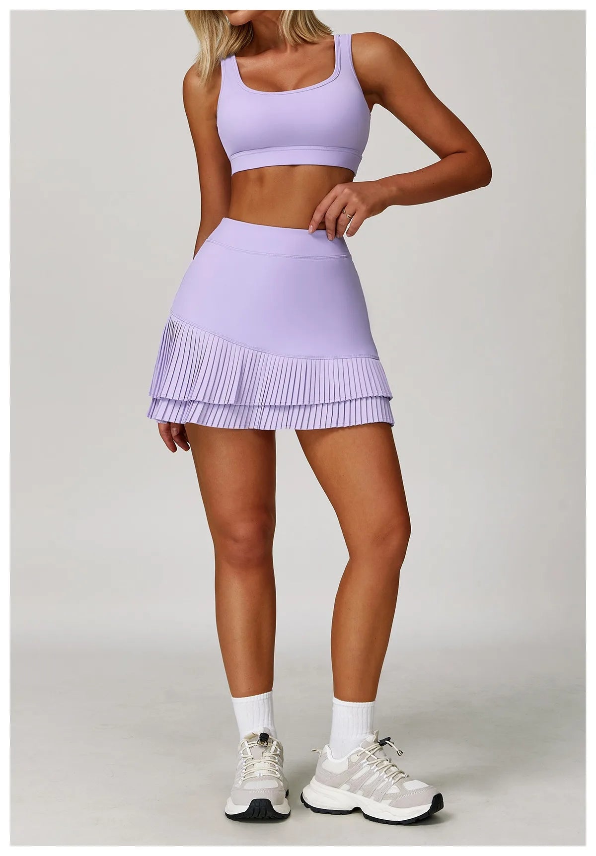 2-Piece Pastel Tennis Skirt Set