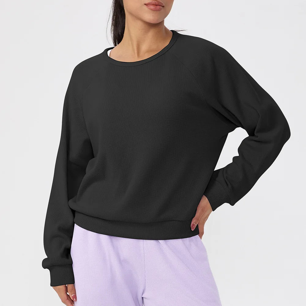 Double-Brushed Warm Lightweight Sweatshirt