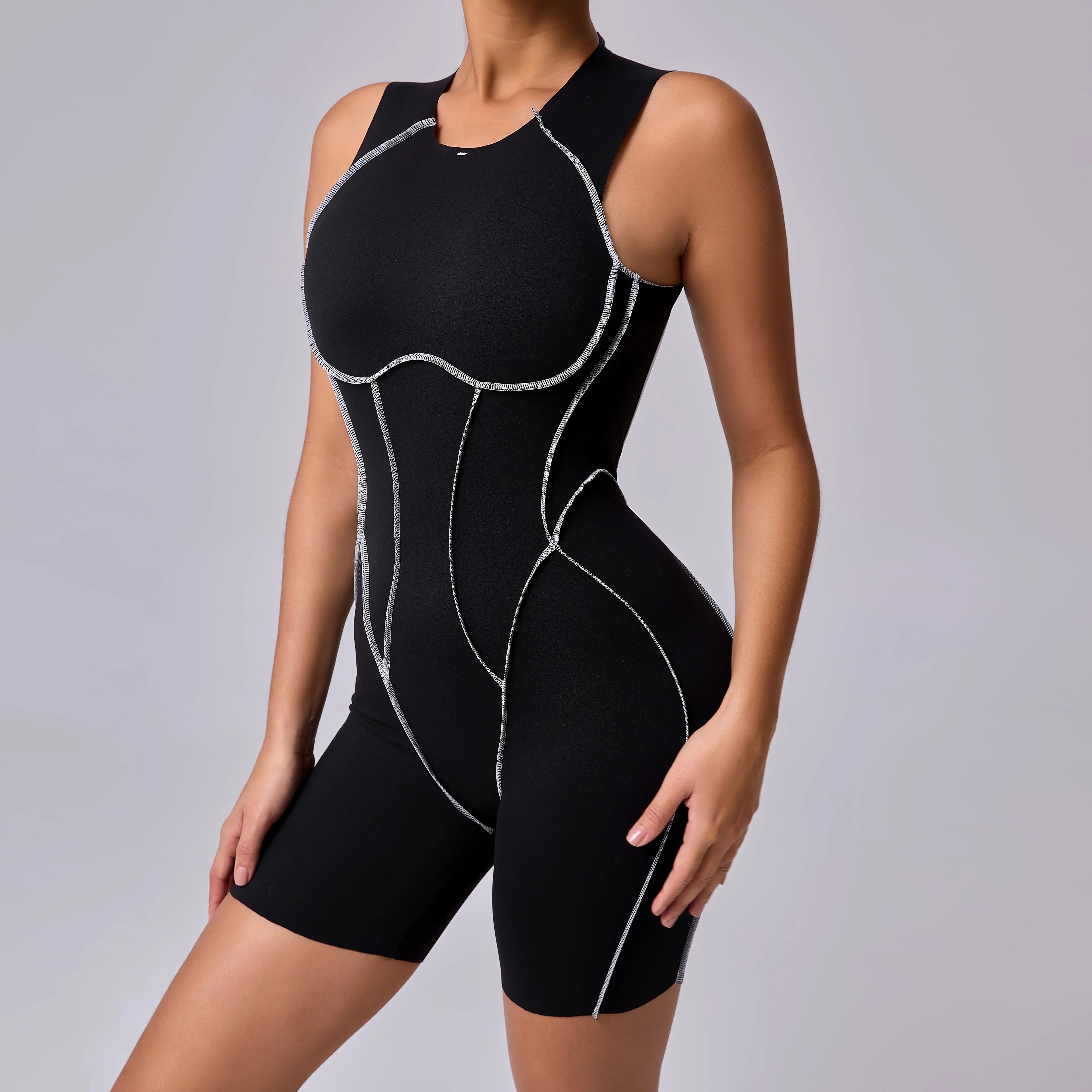 Sleeveless Sculpting Jumpsuit