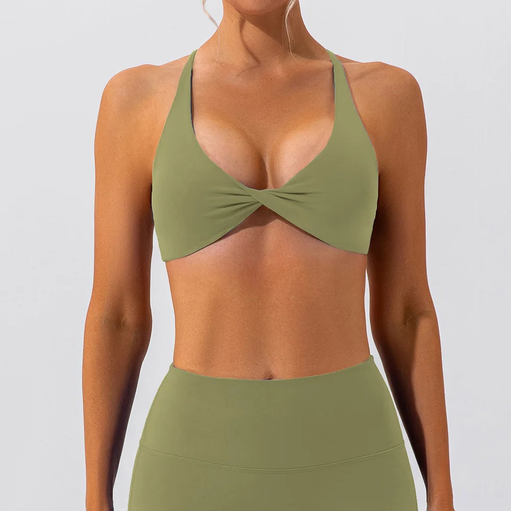 Twist Front with Crossback Sports Bra