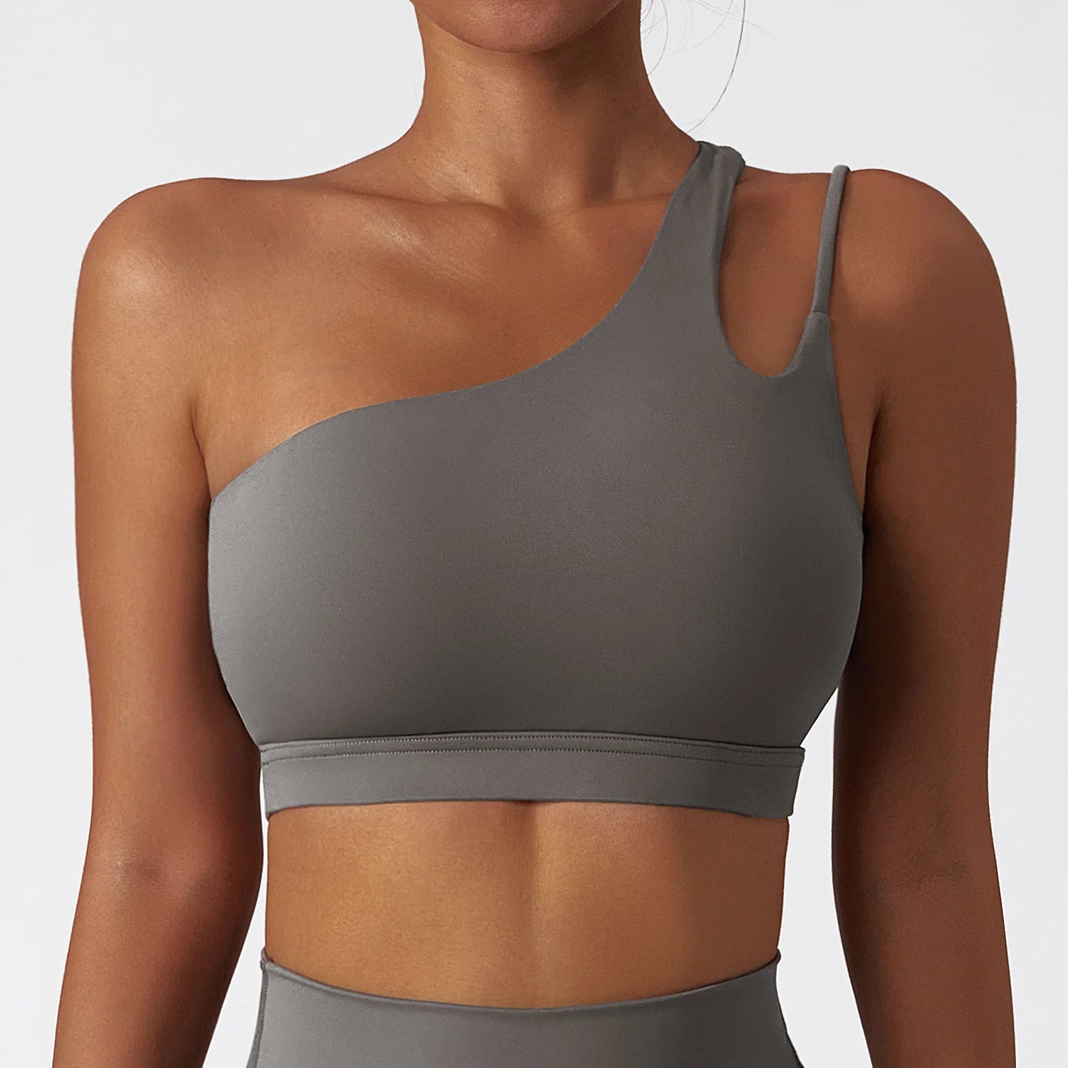 Quick-Dry Asymmetric Sports Bra