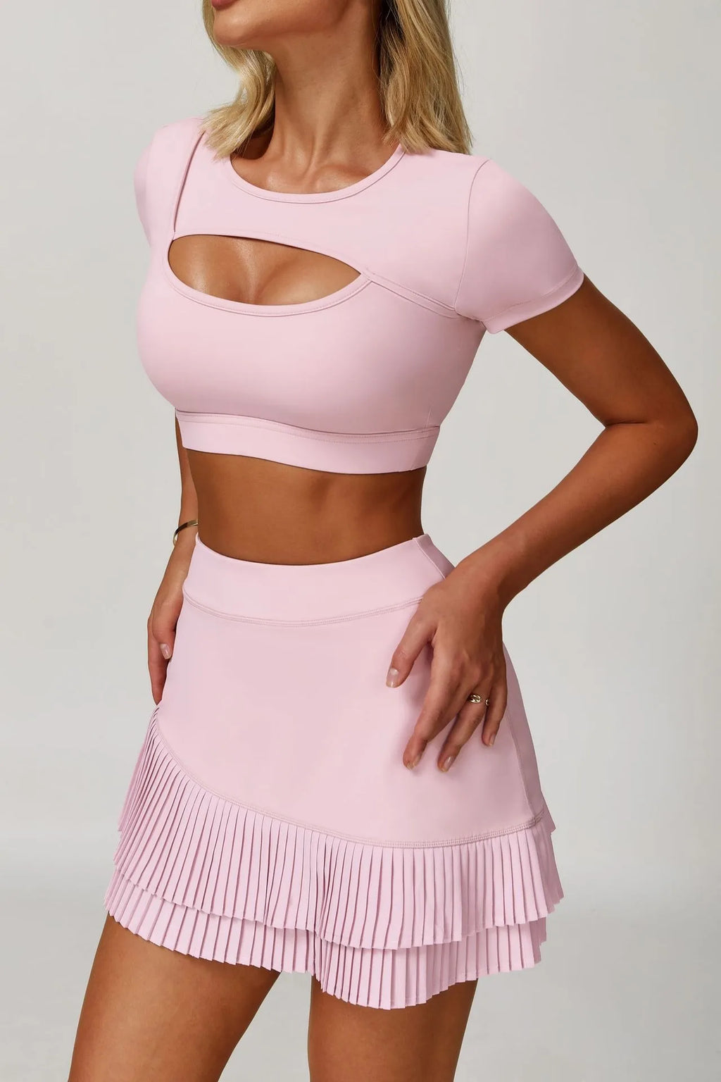 Short Sleeve Quick-Dry Pastel Crop Top