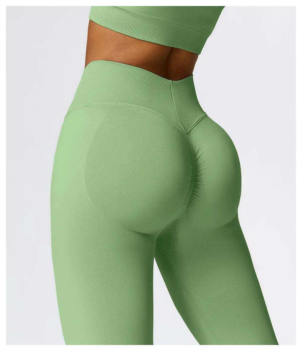 V-Back Booty-Lifting Leggings – Seamless