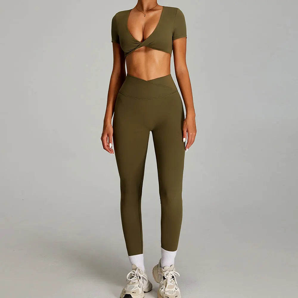 Siena Sculpt Set | Twist Front Crop & Leggings
