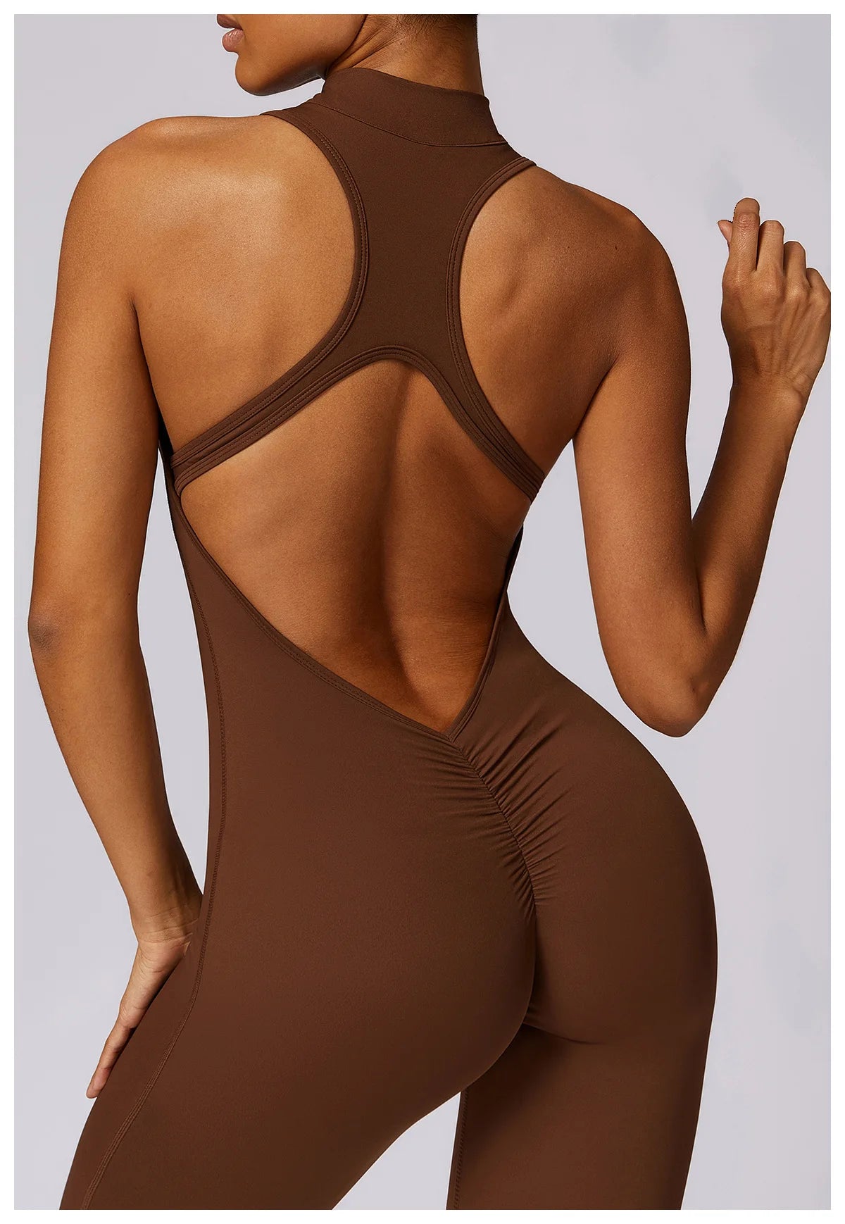 V-Back Sculpt Sleeveless Jumpsuit