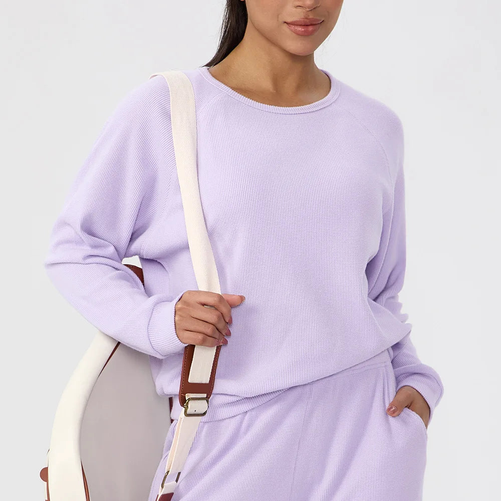 Double-Brushed Warm Lightweight Sweatshirt
