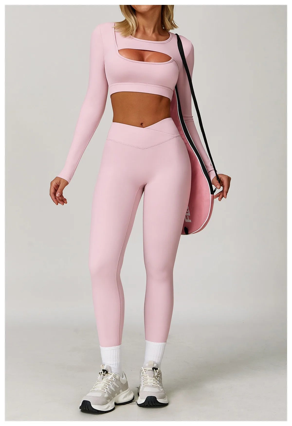 Long Sleeve Quick-Dry Pastel Crop Top