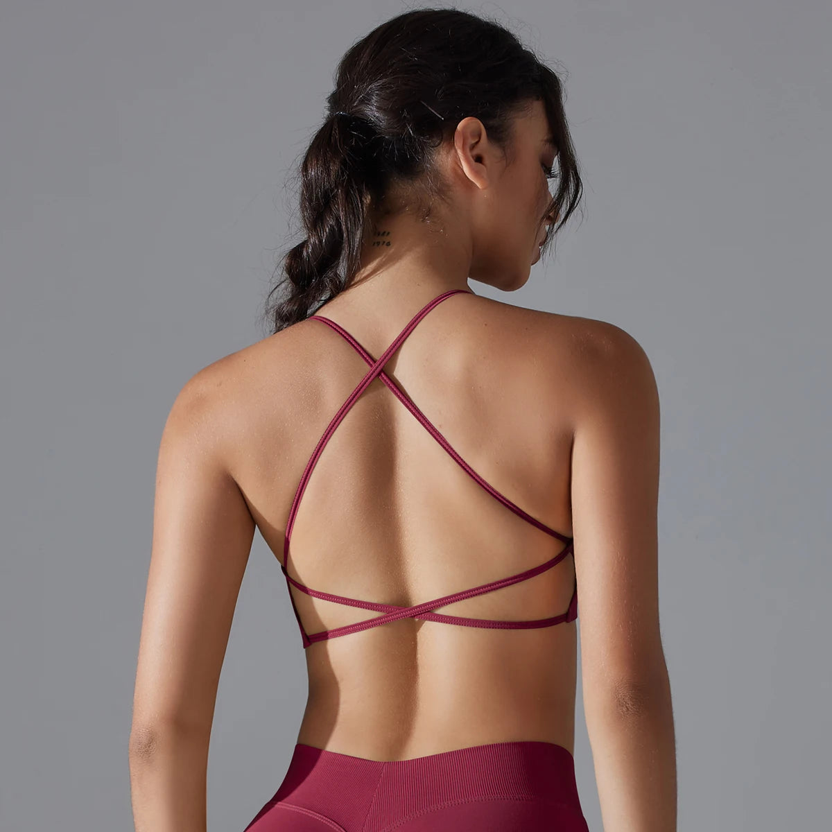 Crossback High-Stretch Knit Sports Bra