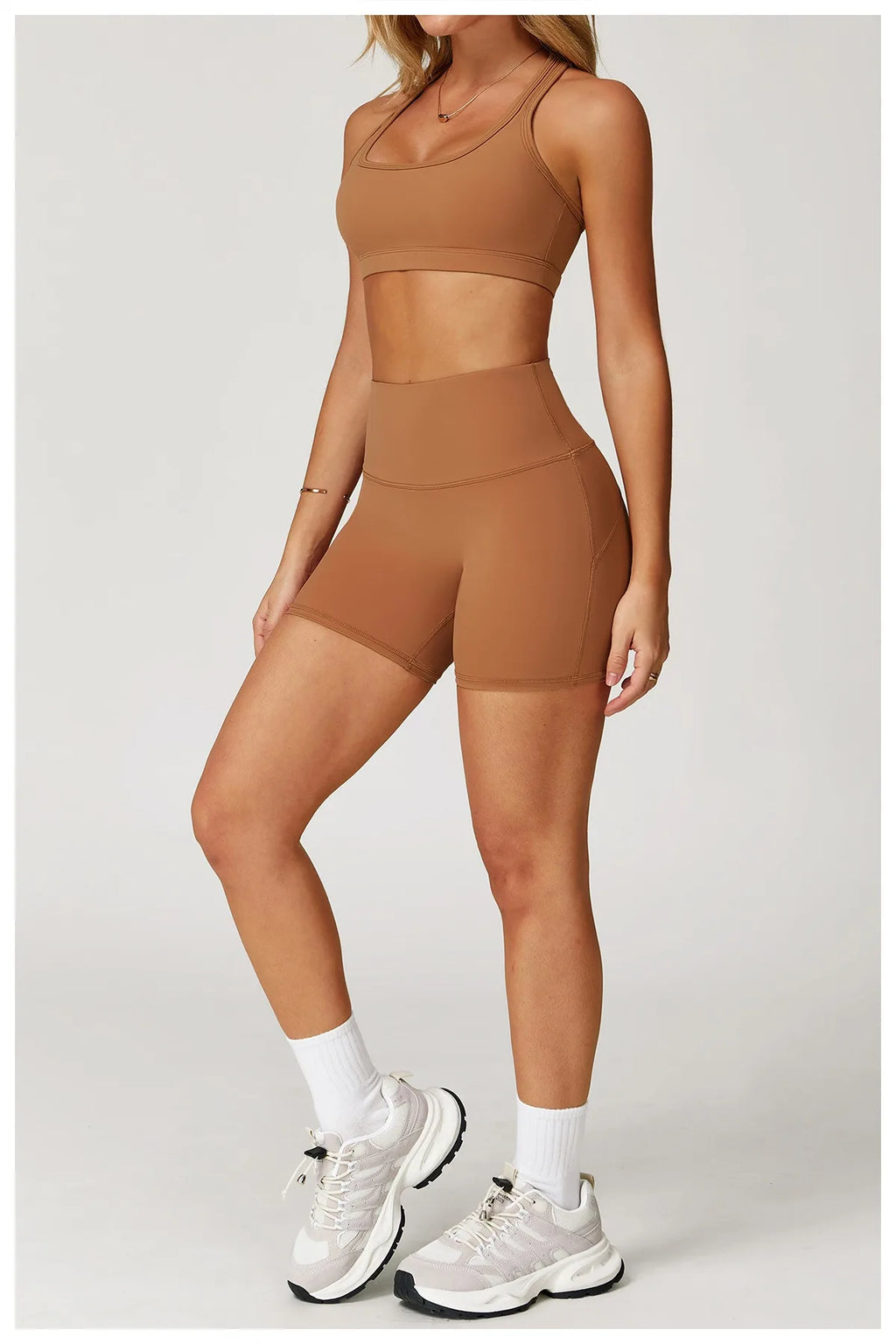 Bare Feel High-Waist Compression Gym Shorts