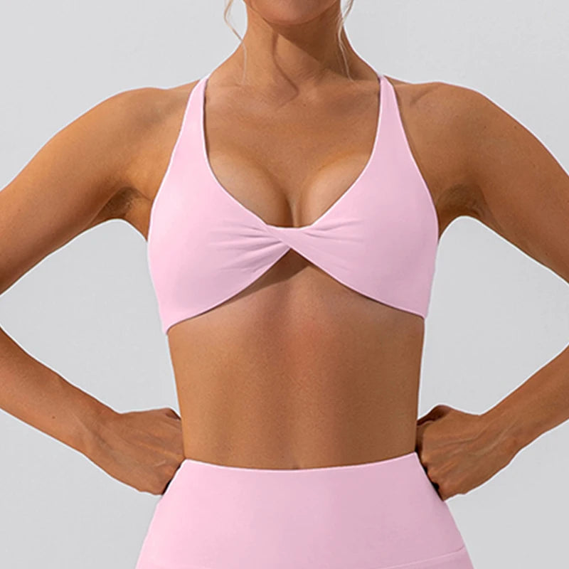 Twist Front with Crossback Sports Bra