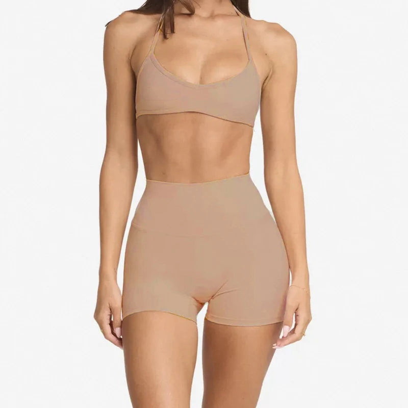 Serenity Set – 2-piece Halter Bra & Shorts Activewear Set