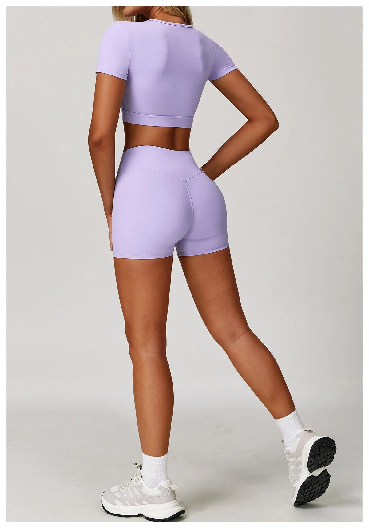 Short Sleeve Quick-Dry Pastel Crop Top