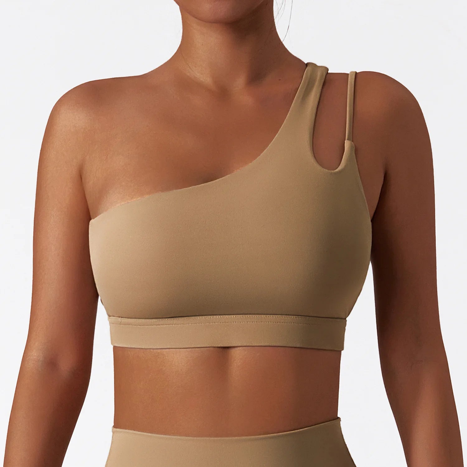 Quick-Dry Asymmetric Sports Bra