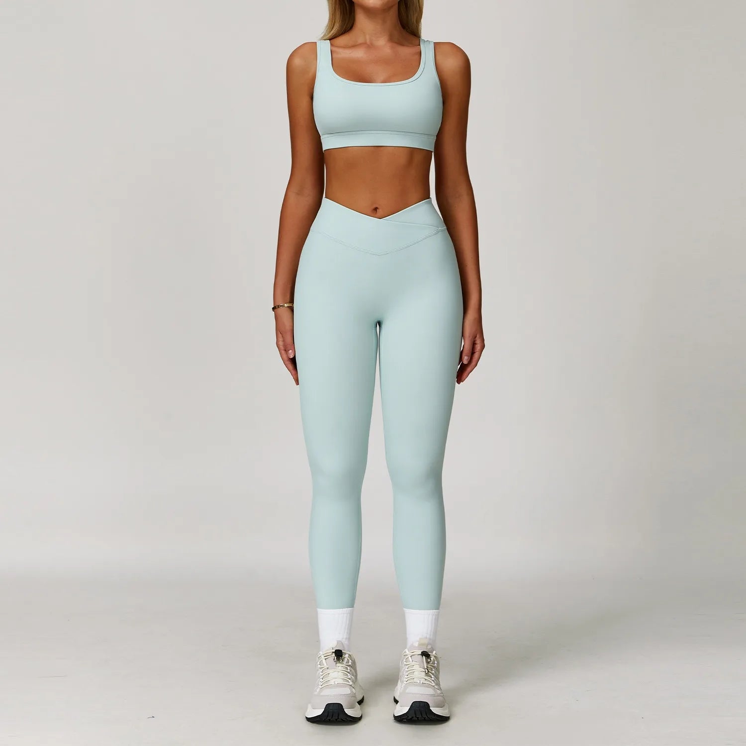 2-Piece Pastel Set with V-shaped Waist Leggings