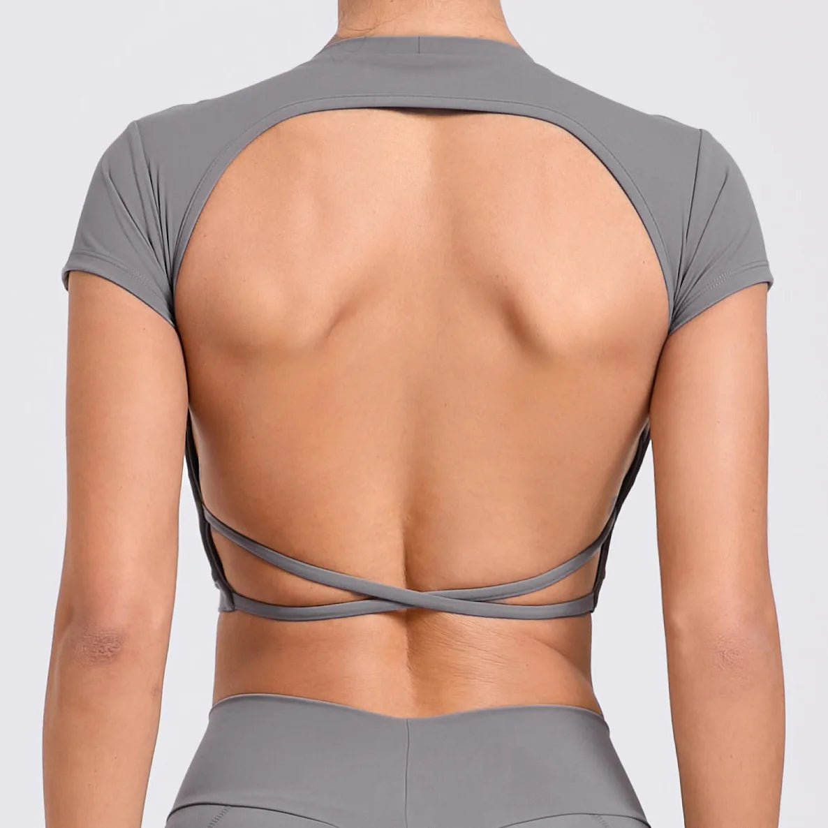 Breathable Backless Crop Top