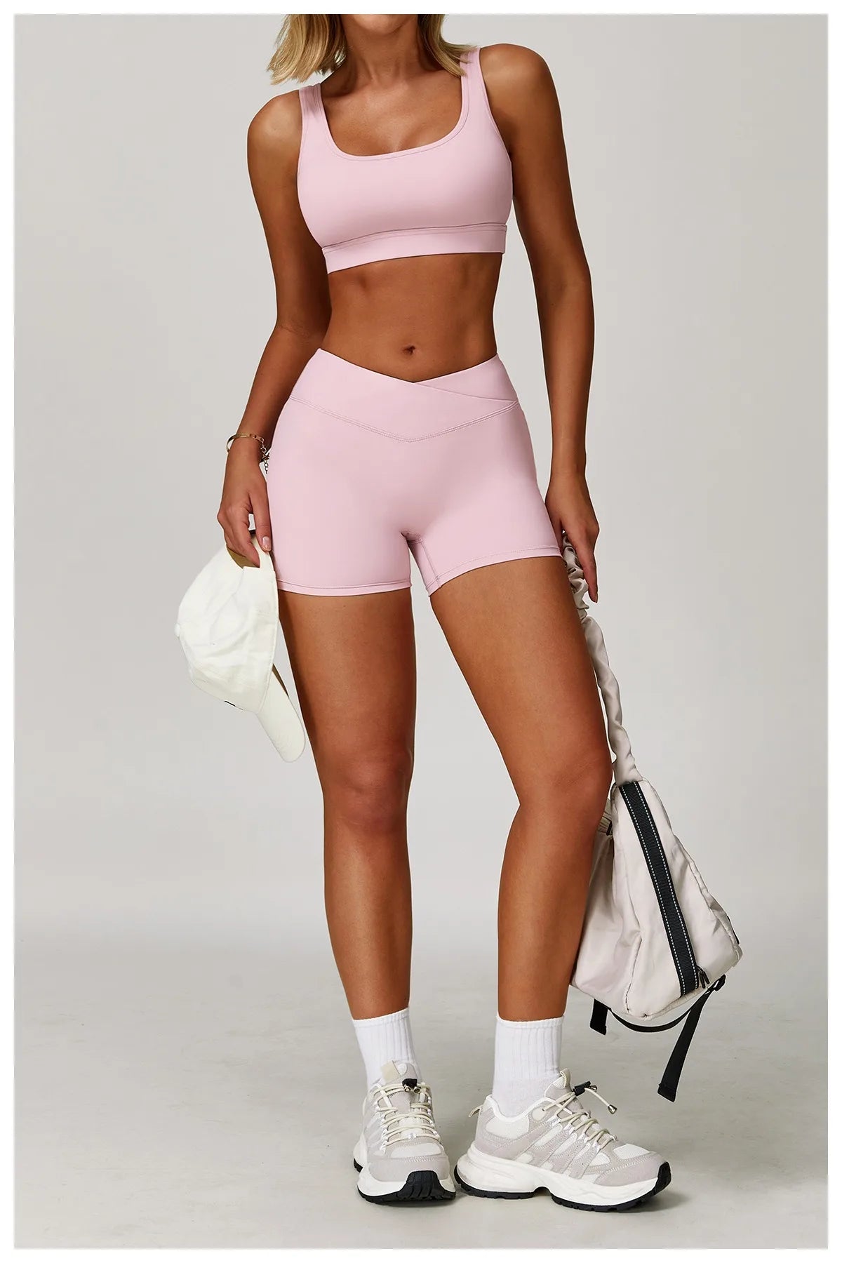 2-Piece Pastel Workout Shorts Set