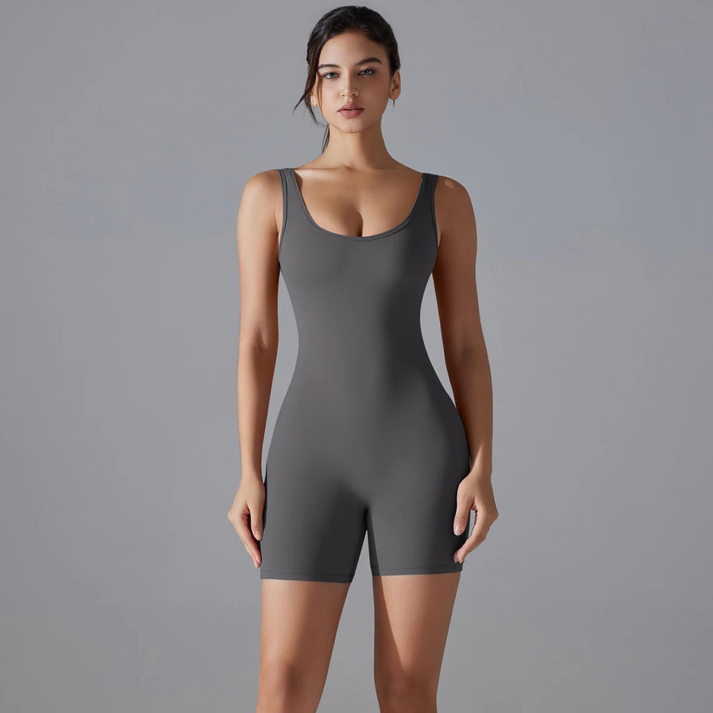 V-Back Scrunch Sports Jumpsuit
