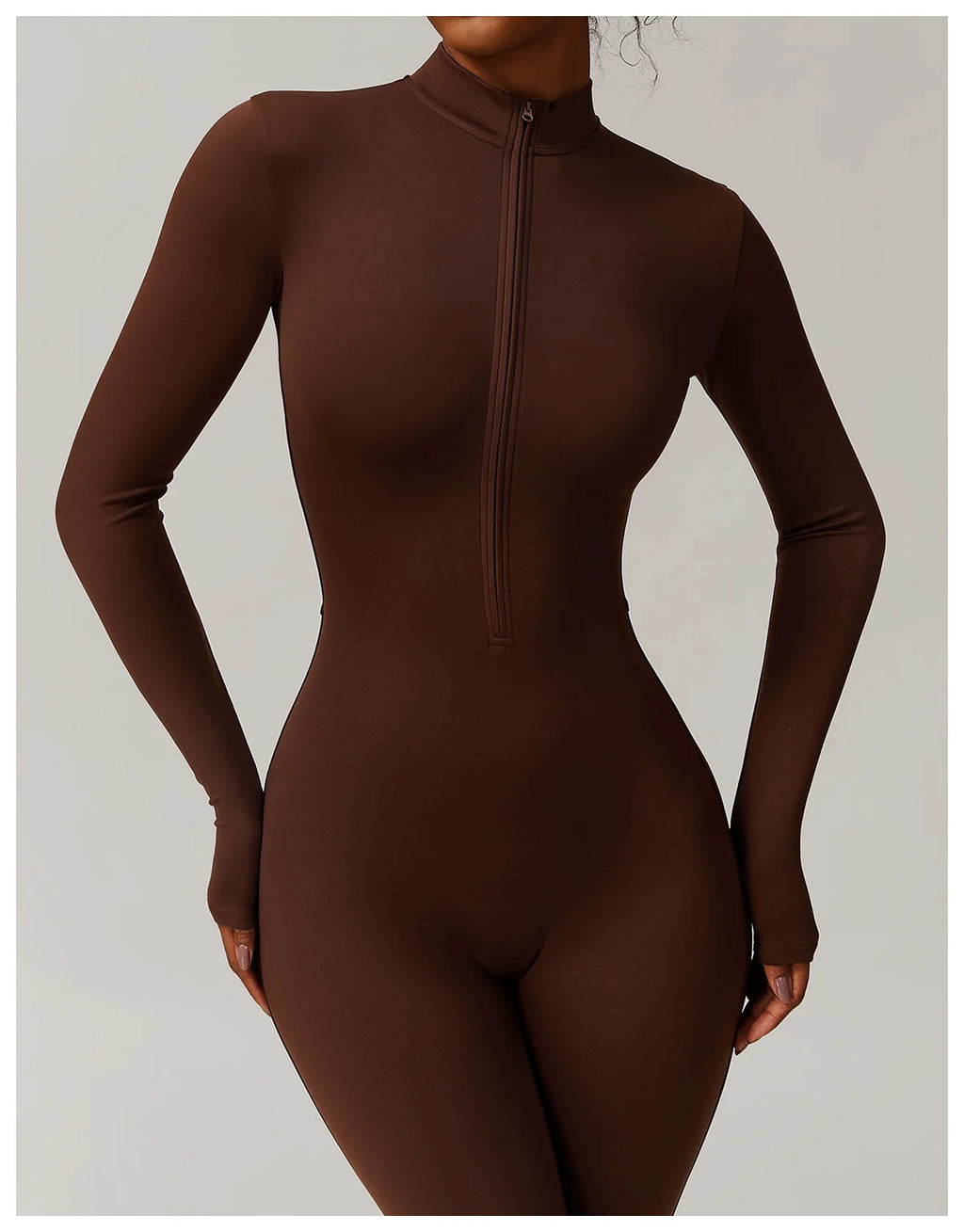 SculptEase Fleece-Lined Long-Sleeve Jumpsuit
