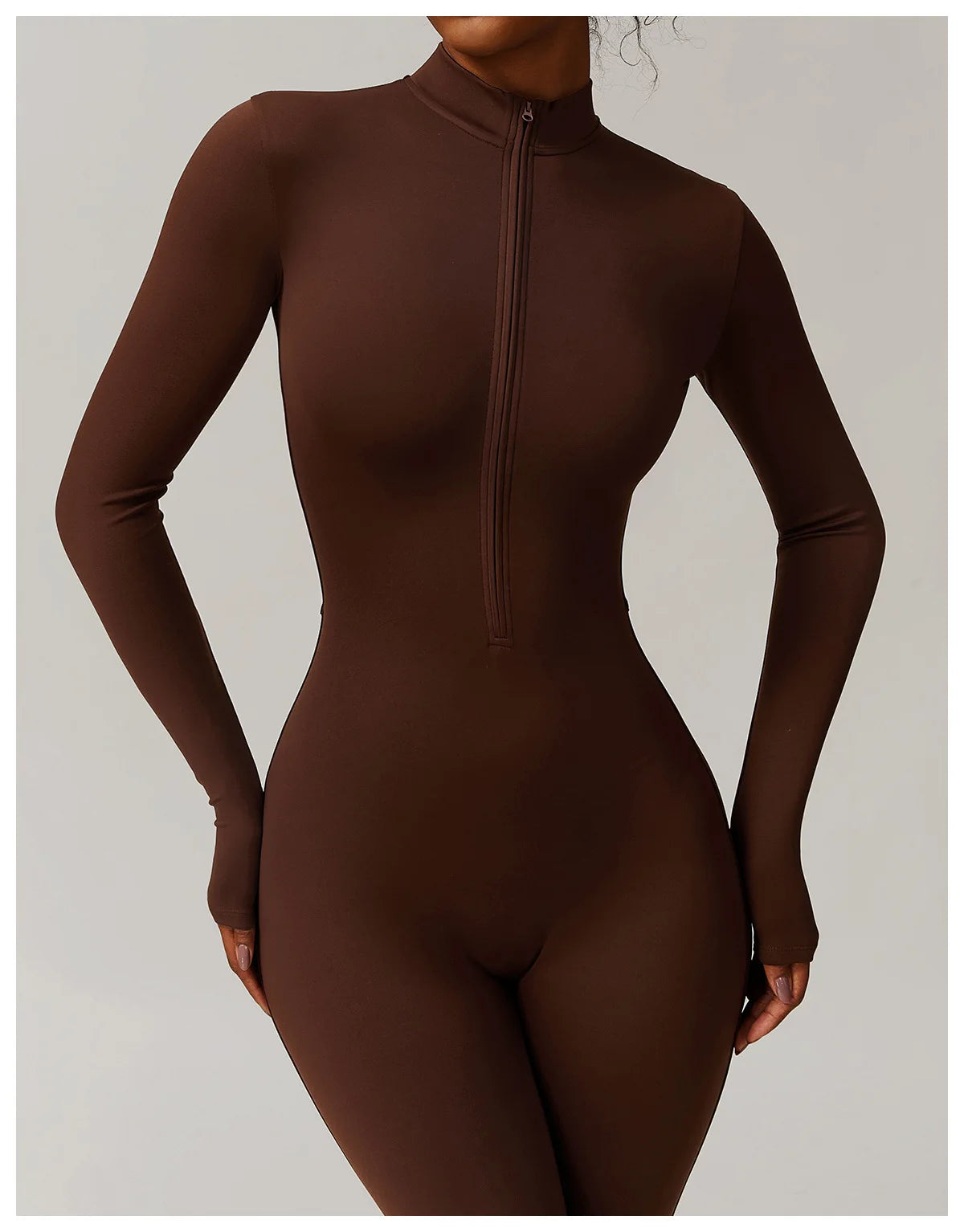 SculptEase Fleece-Lined Long-Sleeve Jumpsuit
