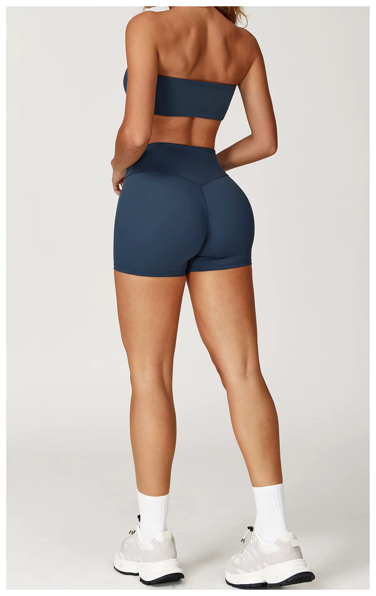 The Luna Set - Bandeau Sports Bra & High-Waist Shorts
